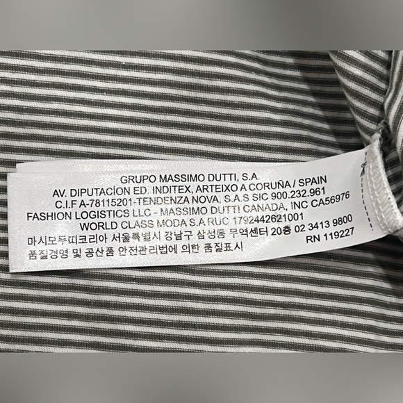 Massimo Dutti Green Striped T-Shirt - Picture 4 of 6